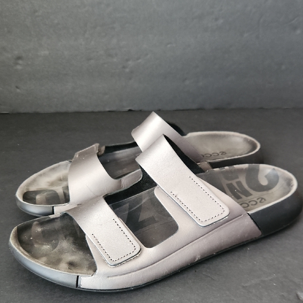 Ecco Cozmo Two Band Strap Slide Slip On Sandals Woodrose Womens EU 41 10-10.5 - Picture 3 of 10